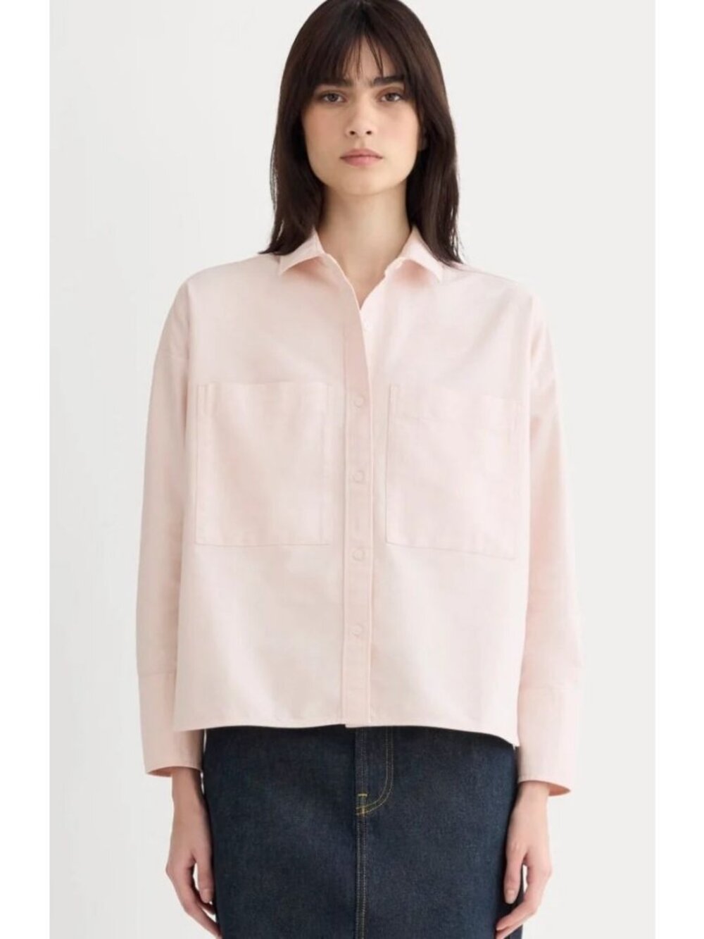 Everlane The Boxy Oxford Women's Size Large in Rose Quartz New With Tags!**
